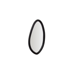 Miroir Magrit en bois de mungur avec finition noire Ø60x110 cm