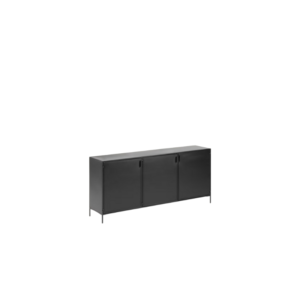Buffet Shantay 3 portes en acier finition peint noir 160x72 cm