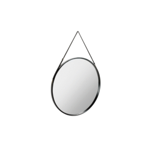 Miroir Raintree en MDF et polyuréthane noir Ø 80 cm (D)