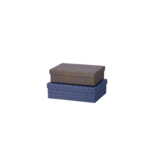 Lot de 2 boîtes S oblongs - Zen indigo