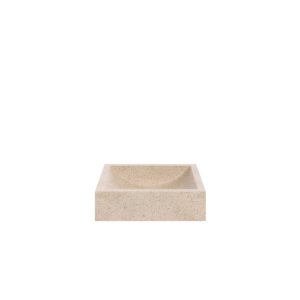 Vasque Delina en terrazzo blanc 40x45 cm (D)