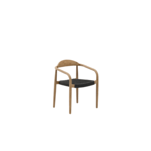 Chaise Nina en bois d'acacia et corde noire (D)